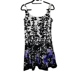 Nine West Fit & Flare Knee Length Sleeveless floral Dress Size 12